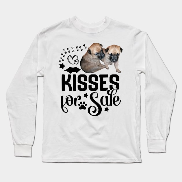 cute puppies - kisses for sale Long Sleeve T-Shirt by SG-Nogalte